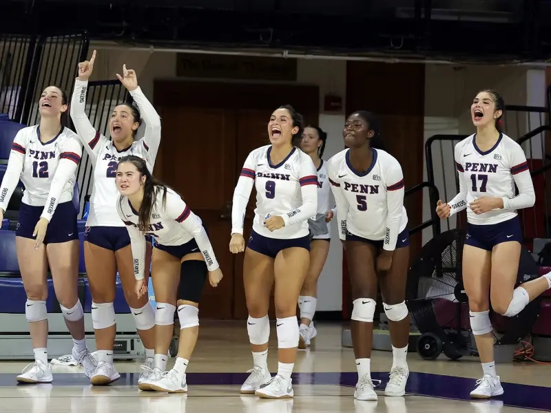 Photograph of Penn women's volleyball team