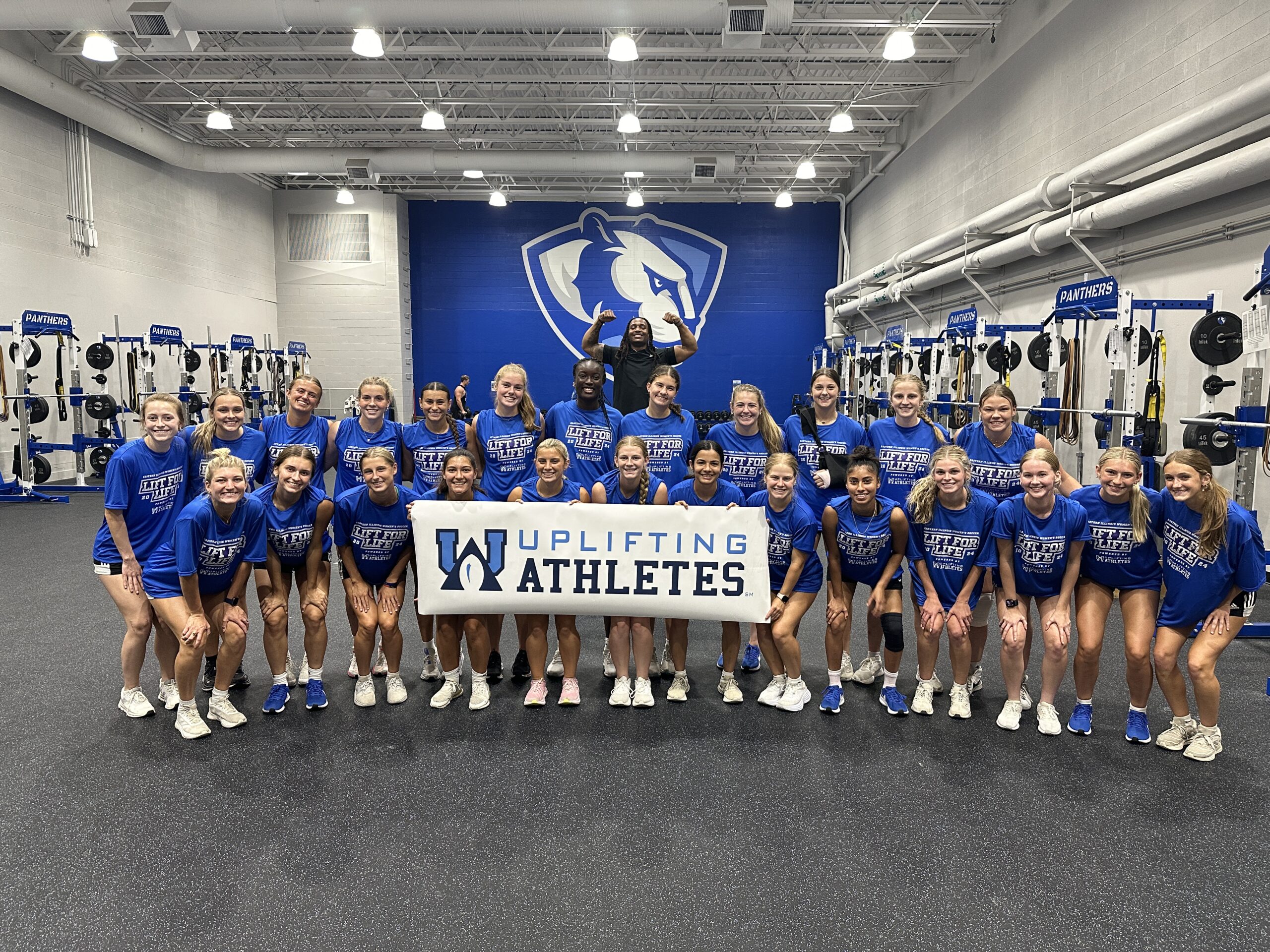 EIU Women's Soccer Lift for Life group picture